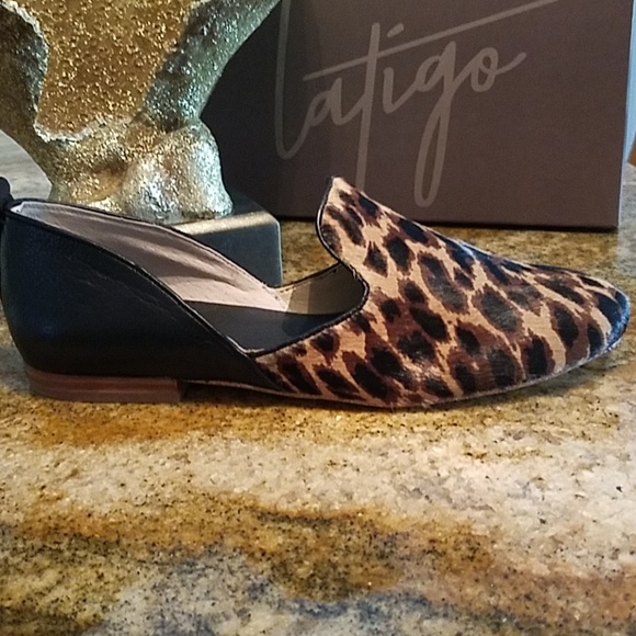 LATIGO Leopard Calf Hair/Leather Loafers NEW! - Picture 4 of 8